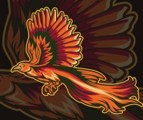 Fire phoenix sport logo vector