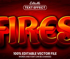 Fires text font style vector