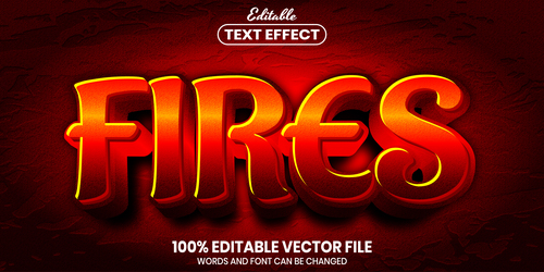 Fires text font style vector