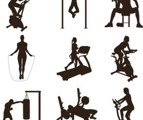 Fitness silhouette vector