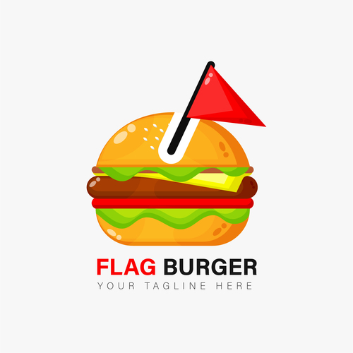 Flag burger vector