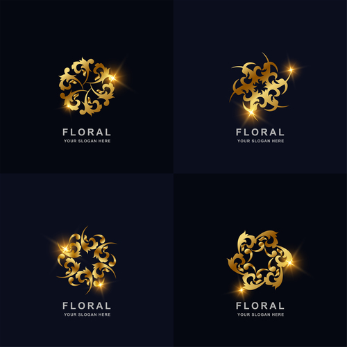 Floral logo vector
