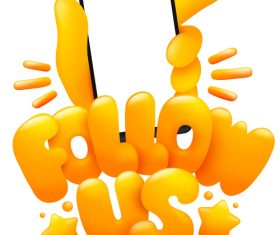 Follow us vector