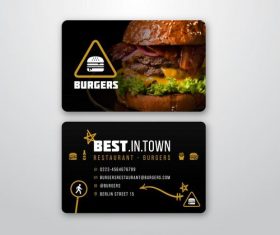 Food business card vector