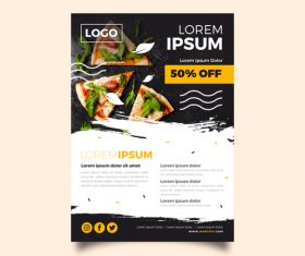 Food flyer vector