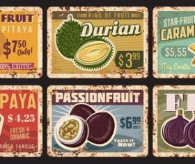 Fresh fruit advertising vector