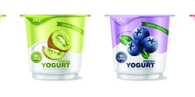 Fruit flavor yogurt vector