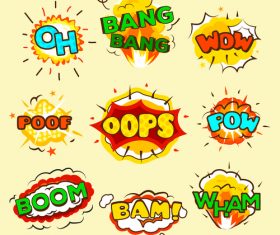 Funny cartoon bubble text vector