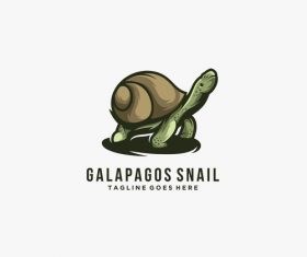 Galapagos snail icon vector