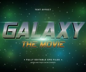 Galaxy vector editable text effect