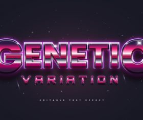 Genetic 3d editable text style effect vector