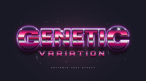 Genetic 3d editable text style effect vector