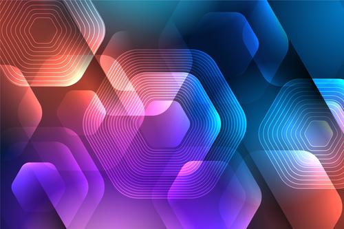 Geometric gradient abstract background vector