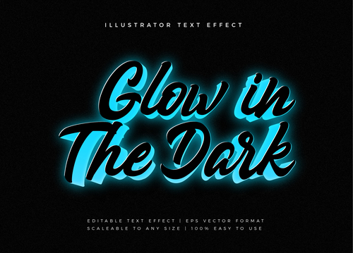 Glowing motivational text style font effect vector