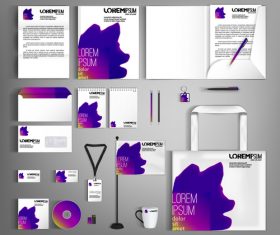 Gradient background business template vector