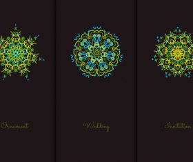 Green beautiful geometric pattern mandala vector