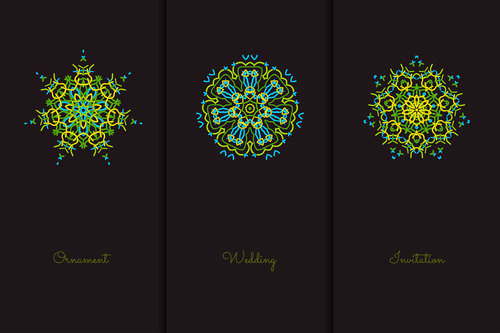 Green beautiful geometric pattern mandala vector