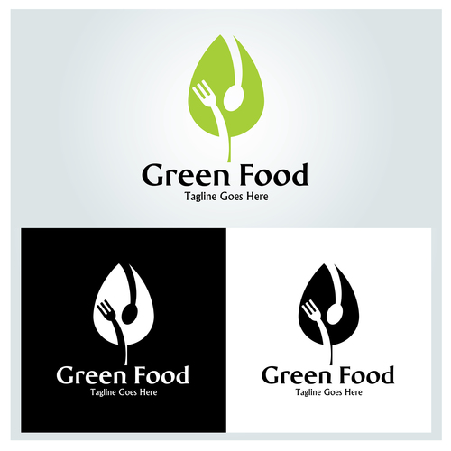 Green logo design vector