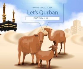 Happy eid al adha vector