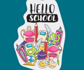 Happy school vector