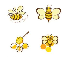 Hardworking bee logo vector