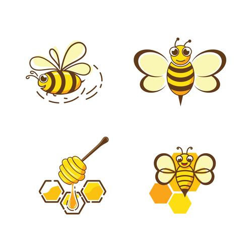Hardworking bee logo vector
