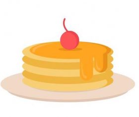 Honey pancake vector