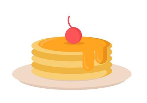 Honey pancake vector