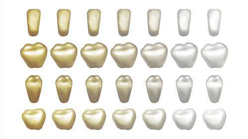 Illustrated teeth whitening vector