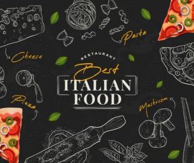 Italian food vector