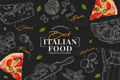 Italian food vector