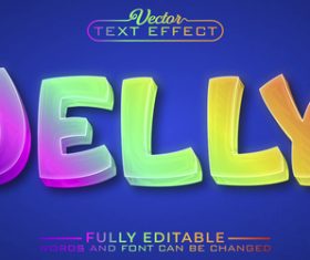 Jelly text effect vector