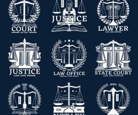 Justice logo design vector