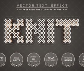 Knit vector text effect