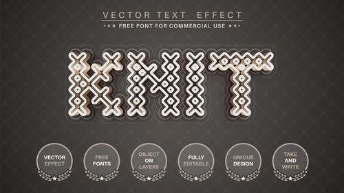 Knit vector text effect