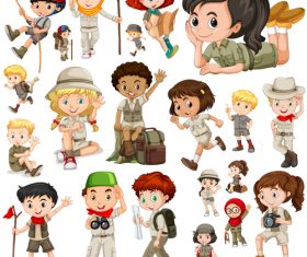 Lets go adventure cartoon vector