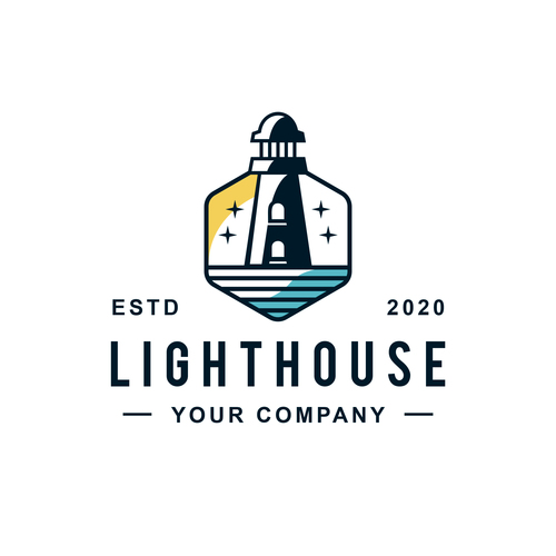 Lighthouse logo vector