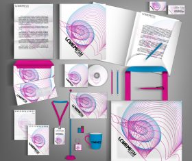 Line background business template vector