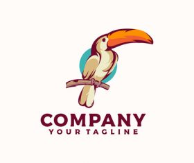 Long-beaked bird logo vector