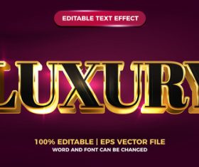Luxury gold vector editable text effect