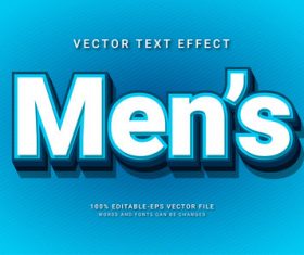 Man vector editable text effect