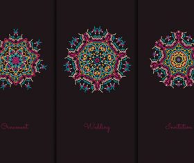 Mandala red pattern vector