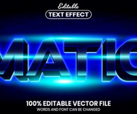 Matic text font style vector