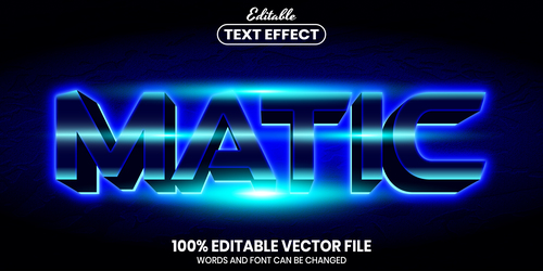 Matic text font style vector