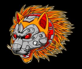 Mechanical beast esports logo vector