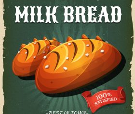 Milk bread flyer vector