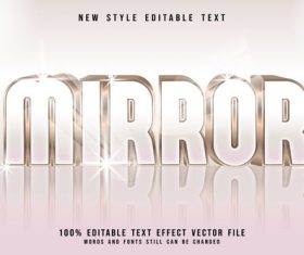 Mirror 3D emboss luxury style vector
