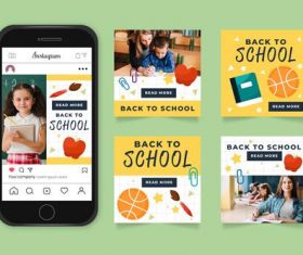 Mobile phone cover design back to school vector