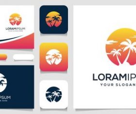 Modern business card design vector