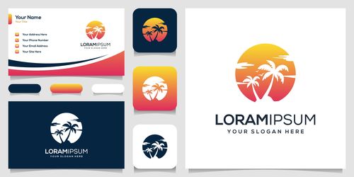 Modern business card design vector